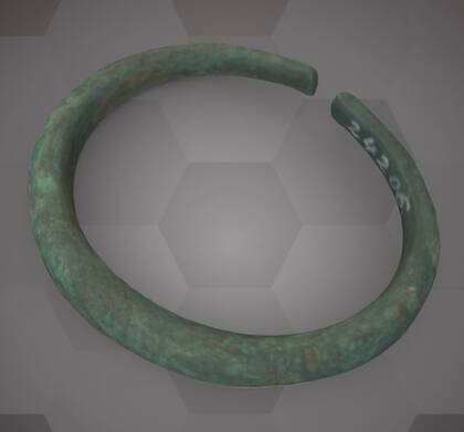 Picture of the 3D model of the bronze bracelet