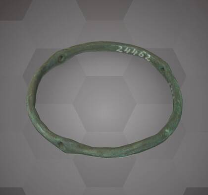 Picture of the 3D model of a bronze bracelet