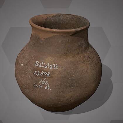 Picture of the 3D model of a ceramic pot