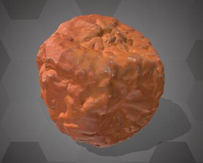 Picture of the 3D model of an orange (NHMW-AFW-DING-0046-006)