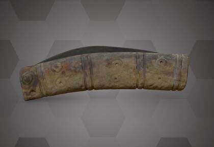 Picture of the 3D model of an iron folding knife