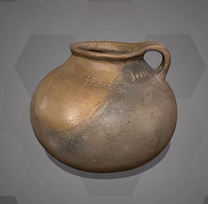 Picture of the 3D model of a clay vessel