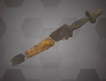 Picture of the 3D model of the pommel sword.