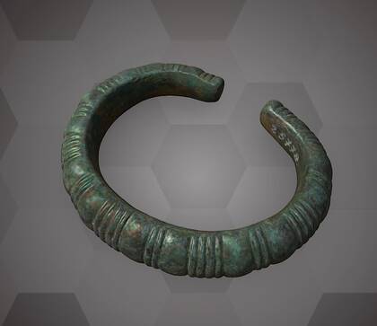 Picture of the 3D model of the bronze bracelet