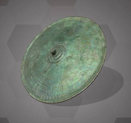 Picture of the 3D model of a bronze brooch