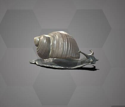Image of the 3D Model of a snail paperweight