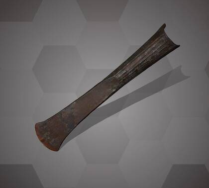 Picture of the 3D model of an iron axe