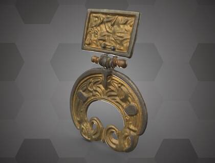 Picture of 3D model of a mounting with Lunula Pendant (NHMW-PRAE 81.268)