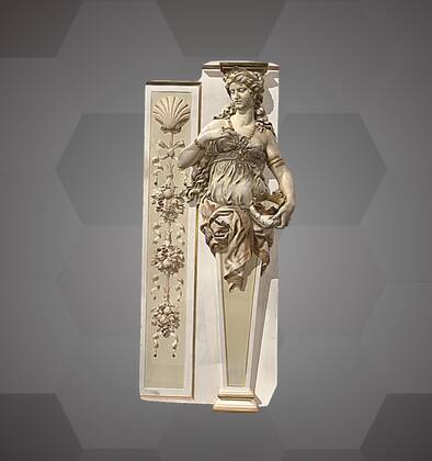 Image of the 3D Model of a female Figure embodying "Gold"