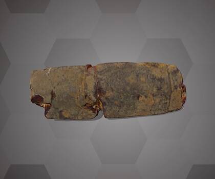 Picture of the 3D model of an amber artefact