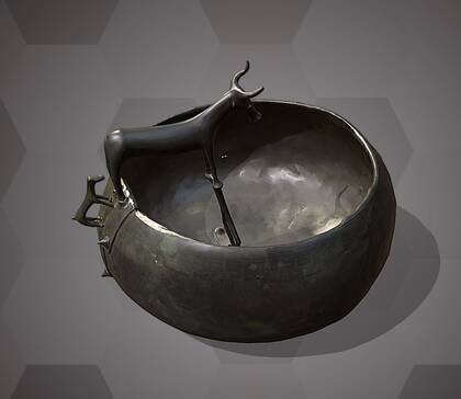 Picture of the 3D model of a bronze ritual vessel