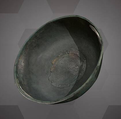 Picture of the 3D model of a bronze sieve