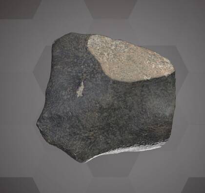 Picture of the 3D model of a small piece of the Stannern meteorite (NHMW-MIN-A139)