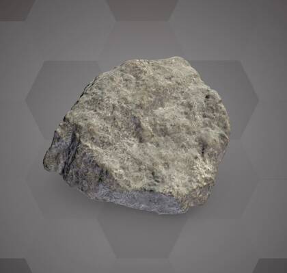 Picture of the 3D model of a small piece of the Stannern meteorite (NHMW-MIN-A140)