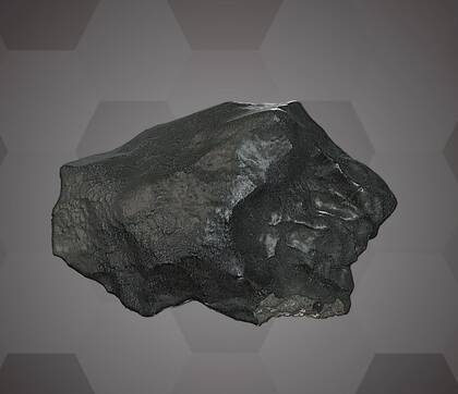 Picture of the 3D model of a big piece of the Stannern meteorite (NHMW-MIN-A21)