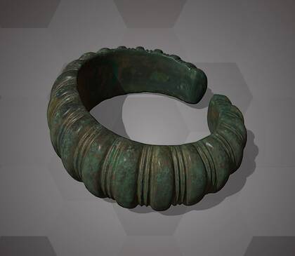 Picture of the 3D model of the bronze bracelet