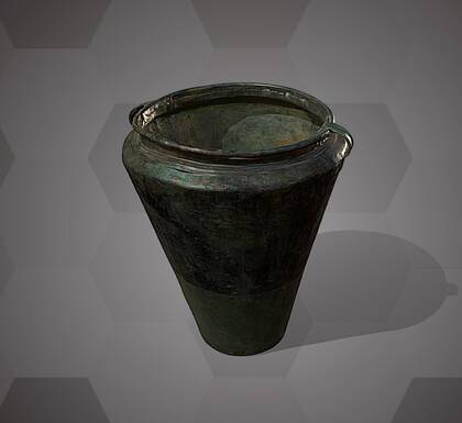 Picture of the 3D model of a bronze situla