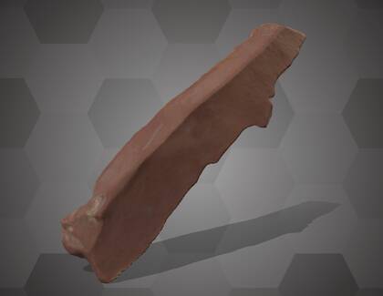 Picture of 3D model of a burin from layer 9 of the Willendorf II site