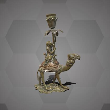 Image of the 3D Model of a brass candlestick