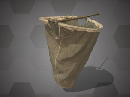 Picture of 3D model of a 19th century butterfly net