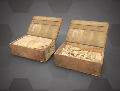 Picture of 3D model of Willendorf expedition box 37 (1908/09), opened