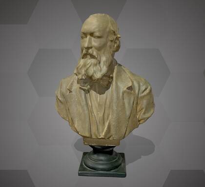 3D model of a bust of Ferdinand von Hochstetter