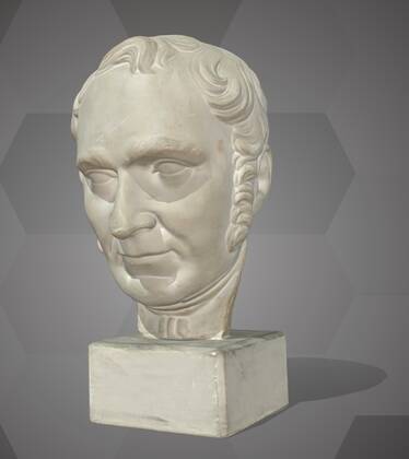 Picture of 3D model of a plaster bust of Johann Baptist Natterer