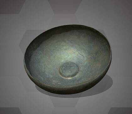 Picture of a 3D model of a bronze bowl