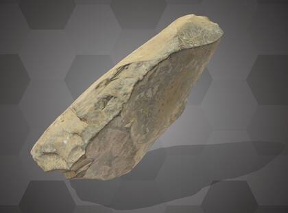 Picture of 3D model of a core from layer 9 of the Willendorf II site