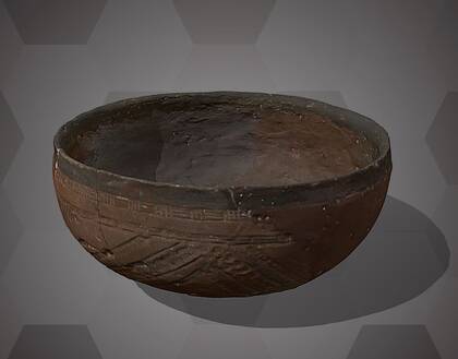 Picture of the 3D model of a ceramic vessel