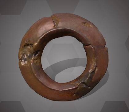 Picture of the 3D model of amber ring 1