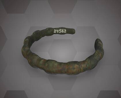 Picture of the 3D model of a bronze bracelet