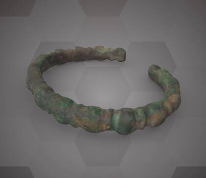 Picture of the 3D model of bronze bracelet 2