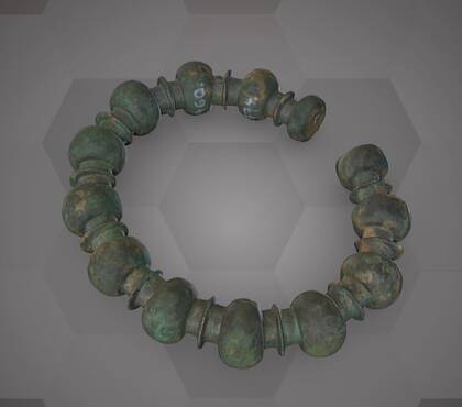 Picture of the 3D model of bronze bracelet 1