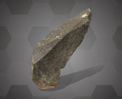 Picture of 3D model of a point from layer 9 of the Willendorf II site