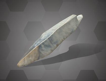 Picture of 3D model of a blade from layer 9 of the Willendorf II site