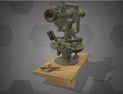 Picture of 3D model of a theodolite