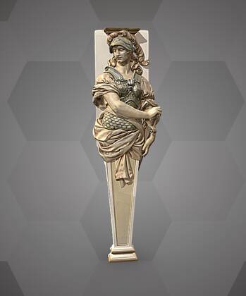 Image of the 3D Model of a female Figure embodying the element "Iron"