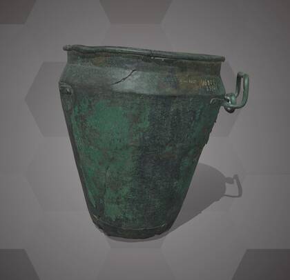 Picture of the 3D model of a bronze vessel