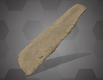 3D model of a rip with decoration from layer 9 of the Willendorf II site