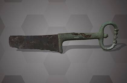 Picture of the 3D model of a dagger